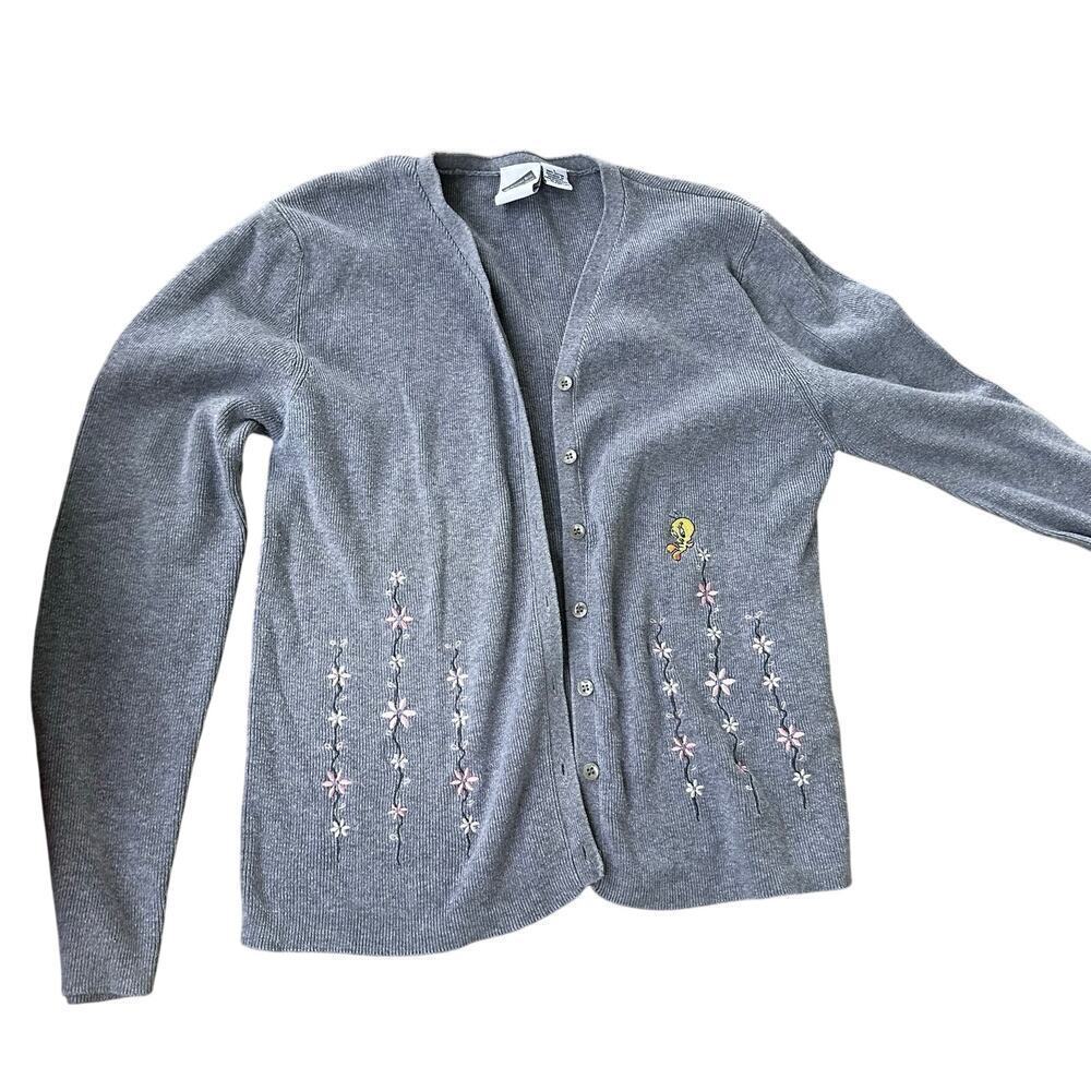 Vintage Tweety Warner bros cardigan sz large